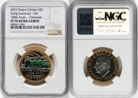 Charles III gilt-silver Colorized Proof Piefort "Flying Scotsman Centenary" 2 Pounds 2023 PR70 Ultra Cameo NGC, Mintage: 1,933. Edge Inscription: LIVE...