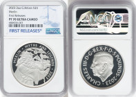 Charles III silver Proof "Merlin" 5 Pounds (2 oz) 2023 PR70 Ultra Cameo NGC, Mintage: 510. Myths and Legends series. First Releases. HID09801242017 © ...
