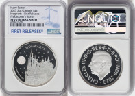 Charles III silver Proof "Hogwarts" 5 Pounds (2 oz) 2023 PR70 Ultra Cameo NGC, Mintage: 510. Harry Potter and the Philosopher's Stone series. First Re...