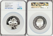Charles III silver Proof "Year of the Dragon" 10 Pounds (5 oz) 2024 PR70 Ultra Cameo NGC, Mintage: 298. Lunar series. First Releases. HID09801242017 ©...