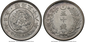 Meiji 50 Sen Year 38 (1905) MS63 NGC, Osaka mint, KM-Y25. HID09801242017 © 2023 Heritage Auctions | All Rights Reserved