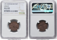 Utrecht. Provincial Duit 1791 MS63 Red and Brown NGC, Utrecht mint, KM91. HID09801242017 © 2023 Heritage Auctions | All Rights Reserved
