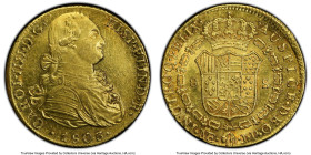Charles IV gold 8 Escudos 1803 LM-JP AU55 PCGS, Lima mint, KM101, Cal-1607. HID09801242017 © 2023 Heritage Auctions | All Rights Reserved