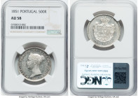 Maria II 500 Reis 1851 AU58 NGC, Lisbon mint, KM471. HID09801242017 © 2023 Heritage Auctions | All Rights Reserved