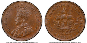 George V Pair of Certified Pennies PCGS, 1) Penny 1928 - MS63 Brown, Pretoria mint, KM14.2 2) Penny 1929 - MS62 Brown, Pretoria mint, KM14.2 HID098012...
