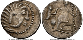 EASTERN EUROPE. Uncertain Celtic Tribe. Ca. 2nd-1st centuries BC. AR drachm (18mm, 1h). NGC Choice VF. Imitating Alexander III or Philip III of Macedo...