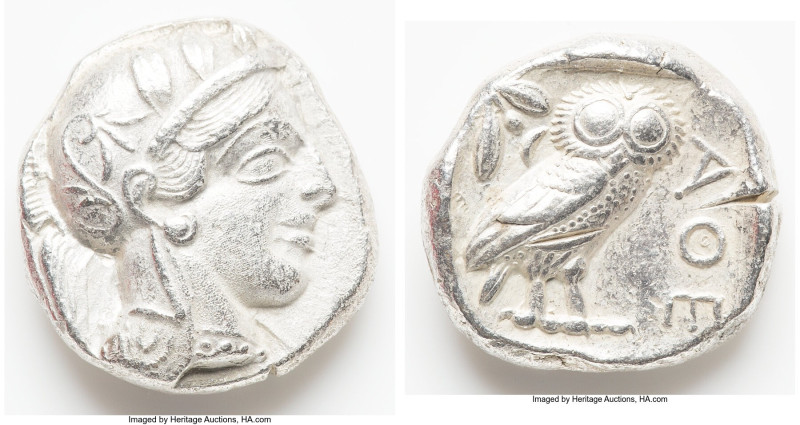 ATTICA. Athens. Ca. 440-404 BC. AR tetradrachm (23mm, 16.99 gm, 5h). Choice VF. ...