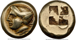 IONIA. Phocaea. Ca. 387-326 BC. EL hecte (10mm, 2.53 gm). NGC VF 5/5 - 5/5. Head of Artemis left, capped quiver over shoulder, small seal left below n...