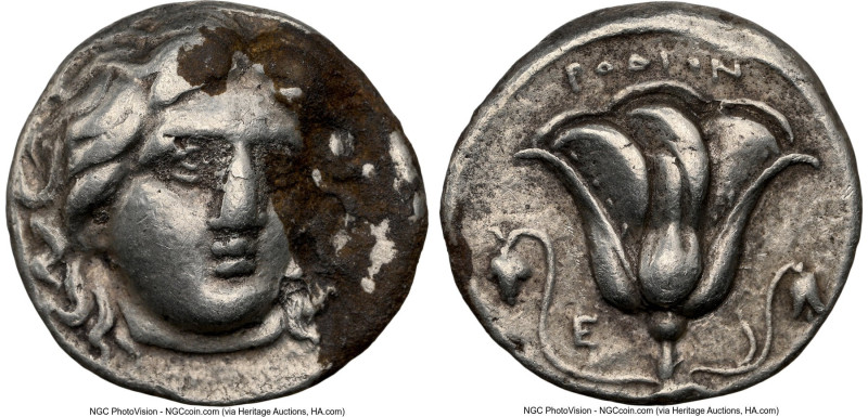 CARIAN ISLANDS. Rhodes. Ca. 305-275 BC. AR didrachm (19mm, 12h). NGC VF. Head of...
