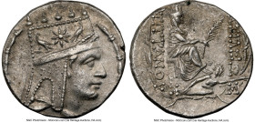 ARMENIAN KINGDOM. Tigranes II the Great (95-56 BC). AR tetradrachm (27mm, 15.72 gm, 1h). NGC AU 5/5 - 4/5. Tigranocerta, ca. 80-68 BC. Diademed and dr...