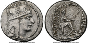 ARMENIAN KINGDOM. Tigranes II the Great (95-56 BC). AR tetradrachm (26mm, 15.84 gm, 11h). NGC AU 4/5 - 3/5. Tigranocerta, ca. 80-68 BC. Diademed and d...