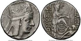 ARMENIAN KINGDOM. Tigranes II the Great (95-56 BC). AR tetradrachm (26mm, 15.78 gm, 1h). NGC XF 4/5 - 3/5. Tigranocerta, ca. 80-68 BC. Diademed and dr...
