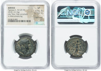 JUDAEA. Agrippa II (AD 49-95). AE (26mm, 13.12 gm, 1h). NGC VF 4/5 - 2/5, repatinated. Uncertain date. ΑΥΤΟΚΡ•ΤΙΤΟC-ΚΑΙCΑΡ CΕΒΑC•, laureate head of Ti...