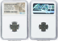 JUDAEA. Roman Procurators. Coponius (AD 6-9) AE prutah (17mm, 2.46 gm, 11h). NGC VF 4/5 - 4/5. Jerusalem, dated Regnal Year 36 of Augustus (AD 5/6). K...