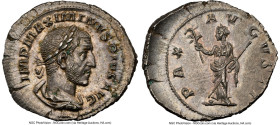 Maximinus I (AD 235-238). AR denarius (22mm, 3.17 gm, 6h). NGC MS 5/5 - 4/5. Rome, March AD 235-January AD 236. IMP MAXIMINVS PIVS AVG, laureate, drap...