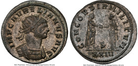 Aurelian (AD 270-275). BI antoninianus (22mm, 3.56 gm, 7h). NGC Choice AU 5/5 - 4/5, Silvering. Siscia, 2nd officina. IMP C AVRELIANVS AVG, radiate an...