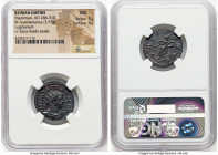 Maximian (AD 286-310). BI antoninianus (23mm, 3.93 gm, 7h). NGC MS 5/5 - 4/5. Lugdunum, 290-294. IMP MAXIMIANVS AVG, radiate and cuirassed bust of Max...