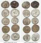 ANCIENT LOTS. Roman Imperial. Lot of ten (10) AR and BI antoniniani. Fine-Choice XF, Silvering, porosity. Includes: Ten Roman Imperial AR and BI anton...