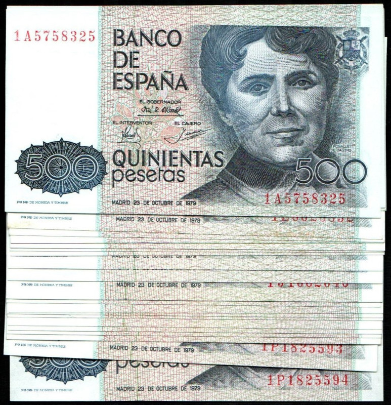 23 de octubre de 1979. 500 pesetas. Series 1A, 1B, 1D, 1E, 1F, 1G, 1H,1I, 1J, 1K...