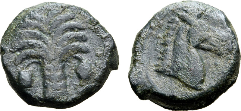 North Africa, Carthage, uncertain mint in Sicily, circa 340-320 BC. Æ (5.36g, 17...