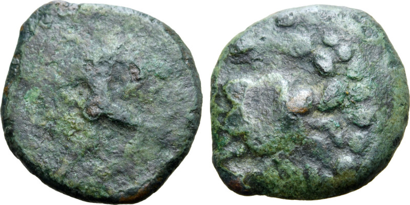 Islands off Sicily, Lopadusa (2nd century BC). Æ (2.28g, 15mm, 6h). Hephaistos a...