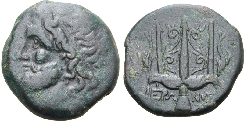 Sicily, Syracuse. Time of Hieron II, circa 240-215 BC. Æ (6.79g, 18mm, 10h). Dia...