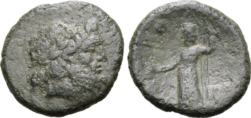 Sicily, Syracuse. Roman rule, late second century BC. Æ (6.65g, 20mm, 6h). Laure...