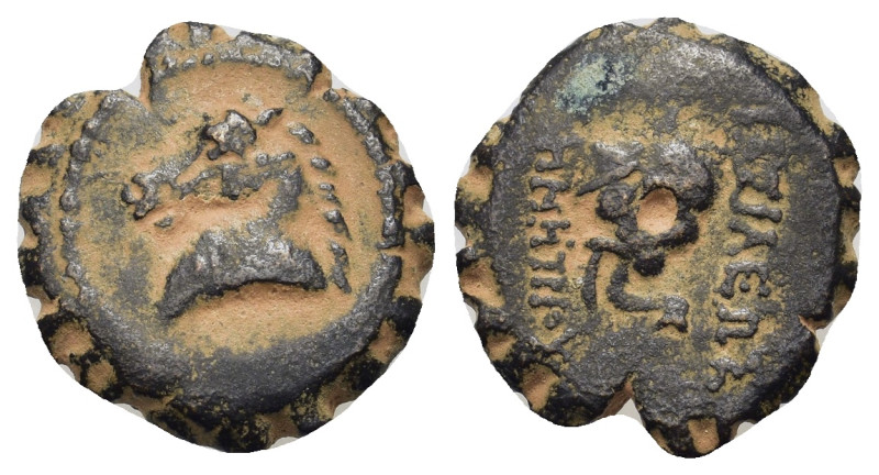 Seleukid Kings of Syria. Demetrios I Soter (162-150 BC). Serrate Æ (16,3mm, 3.2g...