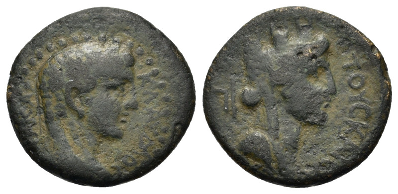 Claudius (41-54). Cilicia or Syria, Uncertain Caesarea. Æ (20mm, 3.9g). Laureate...