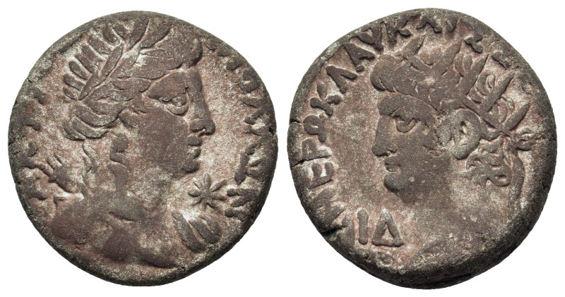 Nero (54-68). Egypt, Alexandria. BI Tetradrachm (22,5mm, 12.8 g). Dated RY 14 (A...