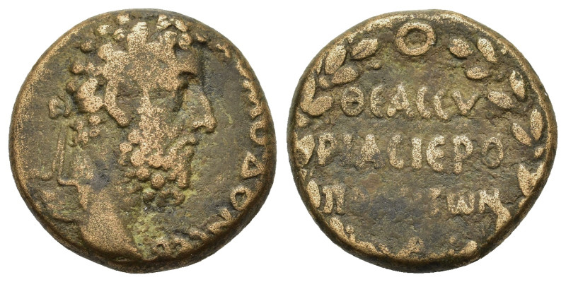 Lucius Verus (161-169). Cyrrhestica. Hierapolis. Æ (20,2mm, 8.8g). Laureate head...