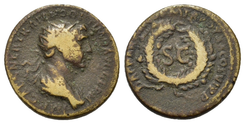 Trajan (98-117). Æ Semis (18,4mm, 4.3g). Struck for circulation in the East. Rom...