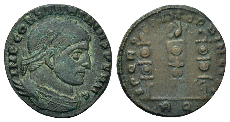 Constantine I (307/10-337). Æ Follis (20mm, 3.77g). Rome, AD 312-313. Laureate, ...