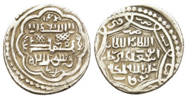 Abu Sa'id Bahadur. AR Dirham (18,5mm, 3.1g). Name and titles in three lines / legend Ilkhans.