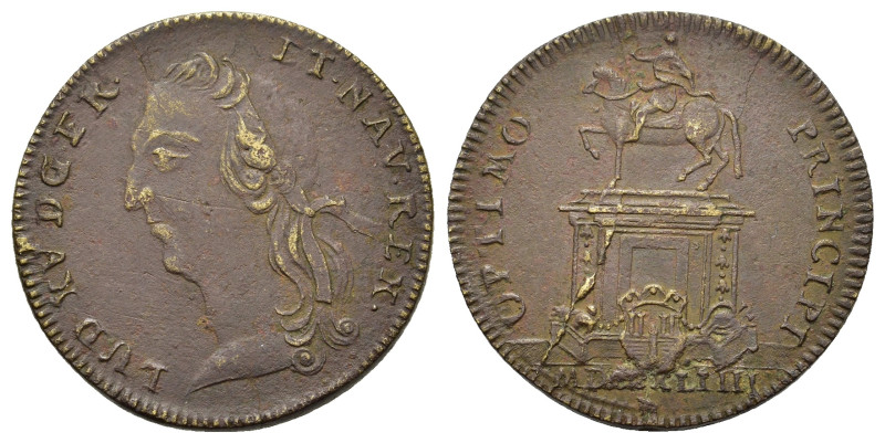 France. Louis XV (1710-1774). Brass Jeton (24,3mm, 4.6g).