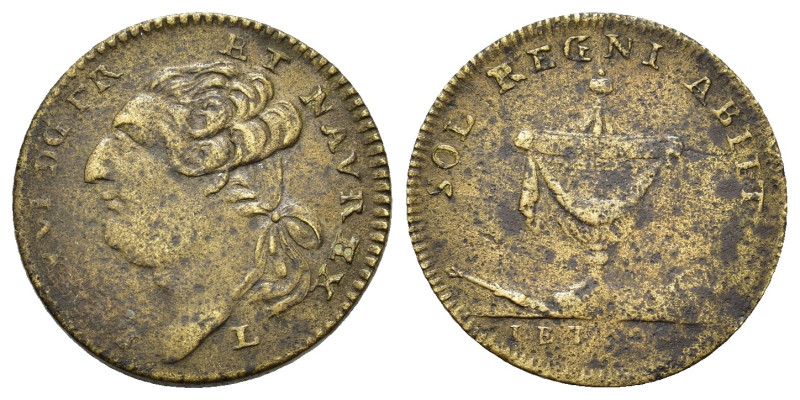 France, Louis XVI (1774–1793). Æ Jeton (19,5mm, 2.70g). Good Fine