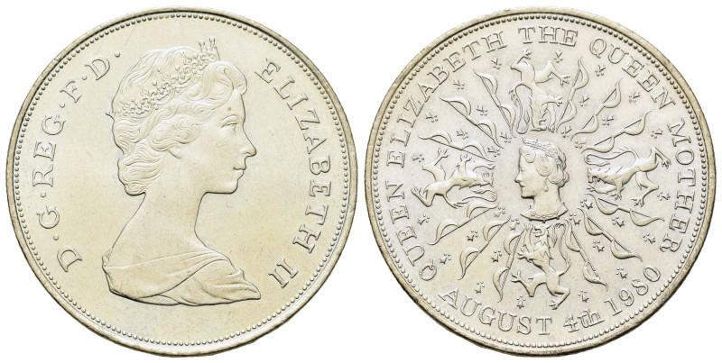 United Kingdom. Elizabeth II (1952-2022). AR 25 Pence 1980. (38,5mm, 27,8g).