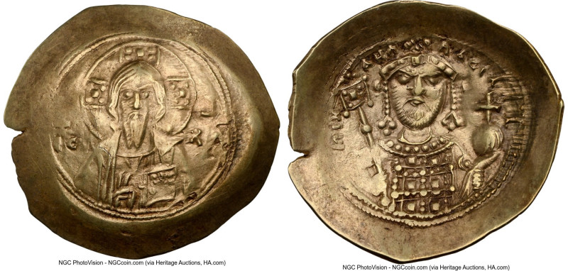 Michael VII Ducas (AD 1071-1078). AV/EL histamenon nomisma scyphate (29mm, 4.38 ...