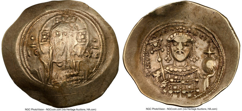 Michael VII Ducas (AD 1071-1078). AV/EL histamenon nomisma scyphate (29mm, 5h). ...