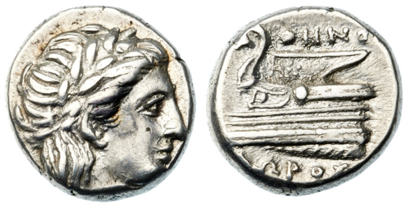 Bithynia, Kios. Silver Hemidrachm (2.51 g), ca. 350-300 BC Athenodoros, magistra...