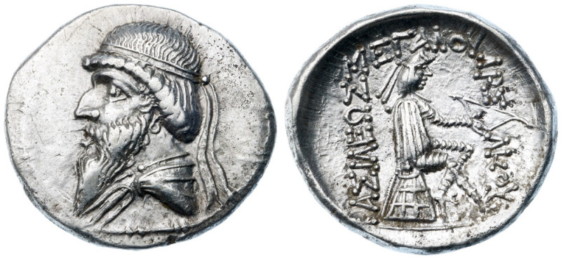 Parthian Kingdom. Mithradates I. Silver Drachm (4.09 g), 164-132 BC Hekatompylos...