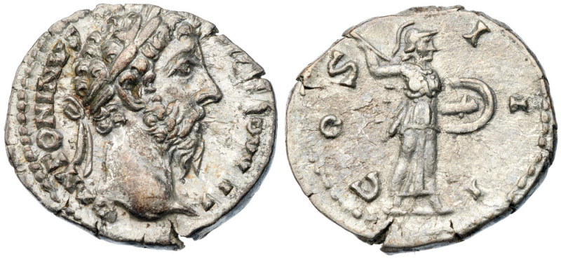 Marcus Aurelius. Silver Denarius (3.20 g), AD 161-180 Rome, AD 169/70. M ANTONIN...