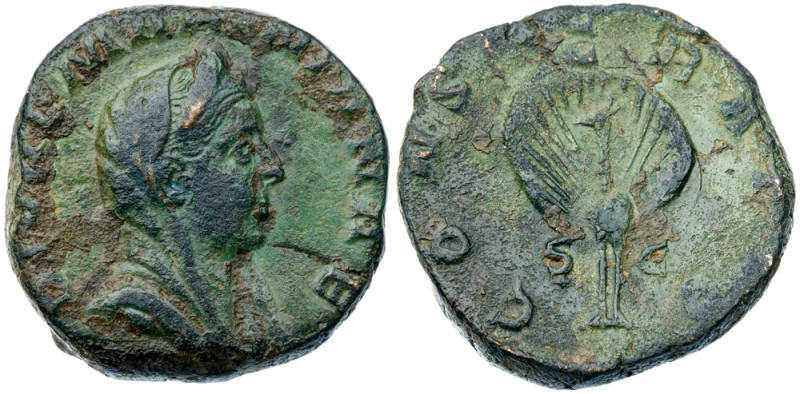 Diva Mariniana. Æ Sestertius (16.15 g), died before AD 253 Rome, AD 253/4. DIVAE...