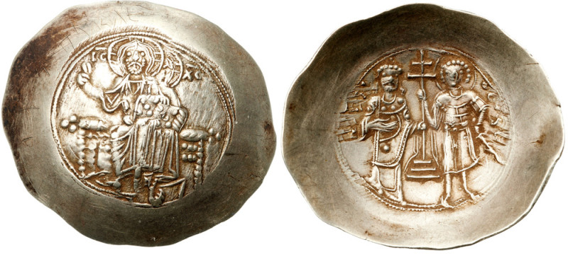 John II Comnenus. Electrum Aspron Trachy Nomisma (4.44 g), 1118-1143 Constantino...