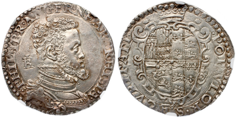 Naples. Filippo II (1554-1598). Silver Mezzo Ducato, nd (issued 1554-1556). 14.7...