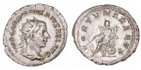Gordiano III. Antoniniano. AR. (238-244). R/FORTVNA REDUX. 4.41g. RIC.145. MBC+.