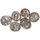 Galieno. Antoniniano. VE. (253-268). Lote de 6 monedas. Algunas con verdín. MBC a BC.