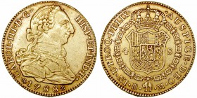 Carlos III. 4 Escudos. AV. Madrid M. 1788. 13.44g. Cal.315. MBC/MBC+.