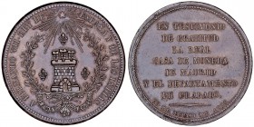 Fernando VII. Medalla. AE. Medalla Visita a la Real Casa de la Moneda de Madrid, 22 Enero 1825. 18.82g. 32.00mm. Vives 349 vte. metal. Ligerísimo golp...