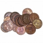 Alfonso XIII. 2 Céntimos. AE. Lote de 21 monedas. 1904 (13), 1905 (3) y 1912 (5). EBC a MBC-.